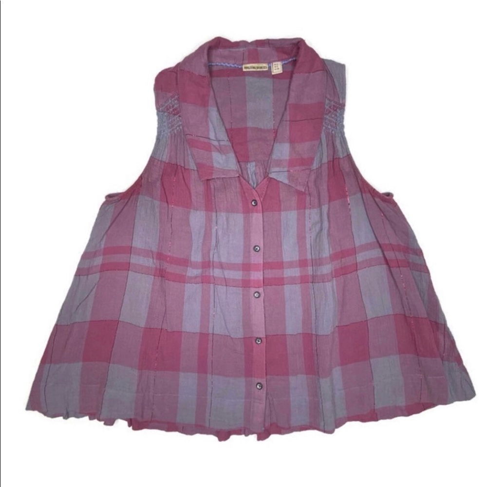 Anthropologie Holding Horses Sleeveless Button Up Top